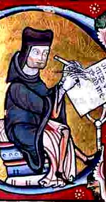 Scribe depicted in painting